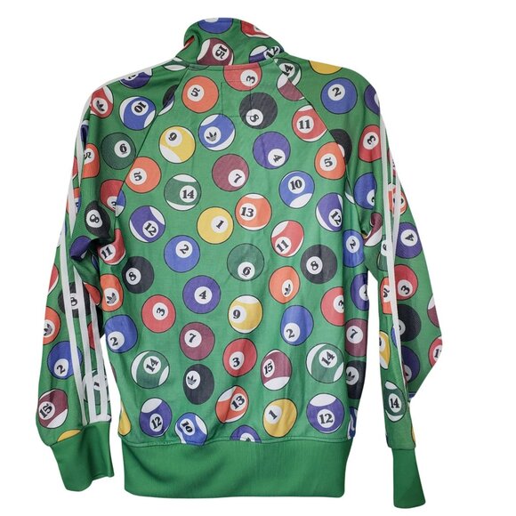 Rare Jeremy Scott x Adidas Green Billiards Track Jacket Pool Balls 2012 - Picture 12 of 15
